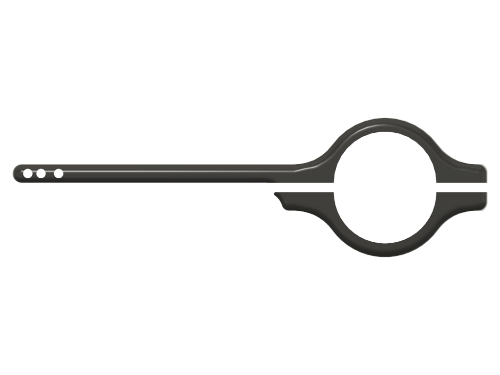 Doorknob lever, front view
