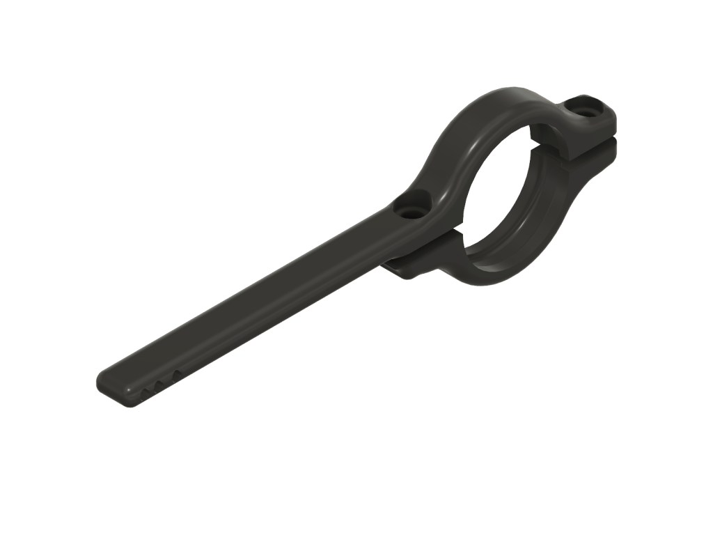 Doorknob lever, rear three-quarter view