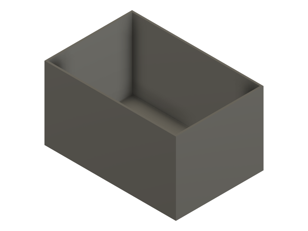 Large box battery holder, rear three-quarter view